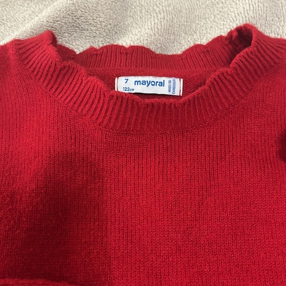Mayoral red girls sweater - Picture 4 of 5